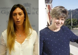 La vicealcaldesa de Gijón. Ángela Pumariega y la alcaldesa de Villayón, Estefanía González.