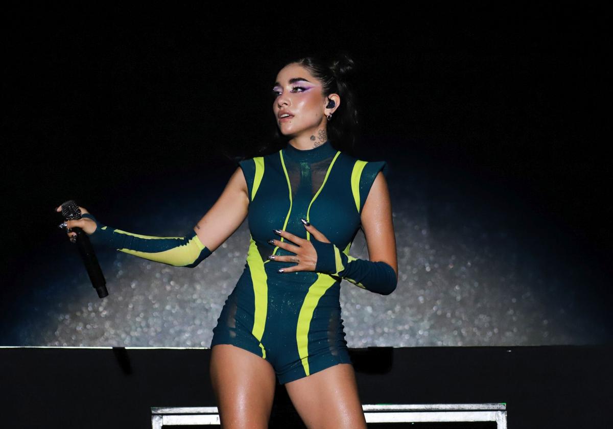 María Becerra en uno de sus conciertos.