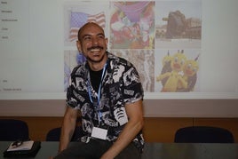Julio Pérez Manzanares, tras su exposición sobre el 'El (mal) gusto contemporáneo'.