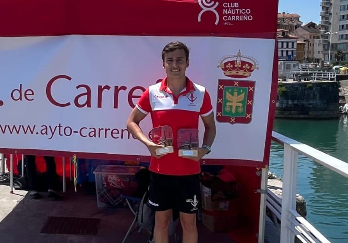 Diego Gutiérrez, tras ganar en Candás.
