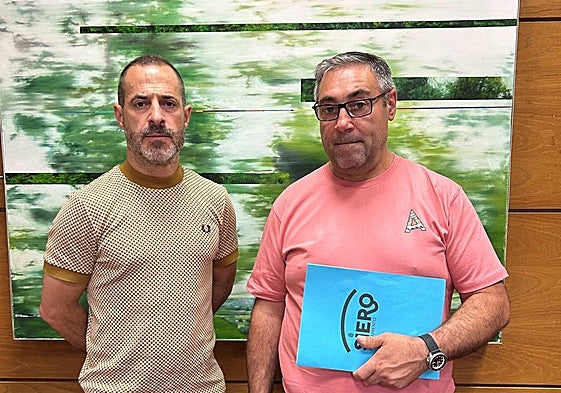 El alcalde de Siero y el concejal Pergentino Martínez.