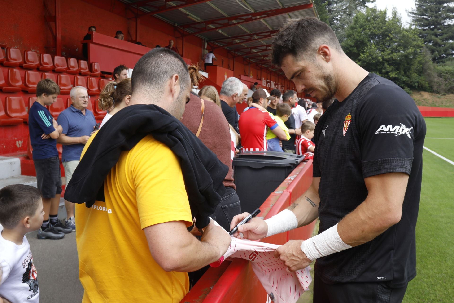 &#039;Mareona&#039; en el primer entrenamiento de la temporada del Sporting de Gijón