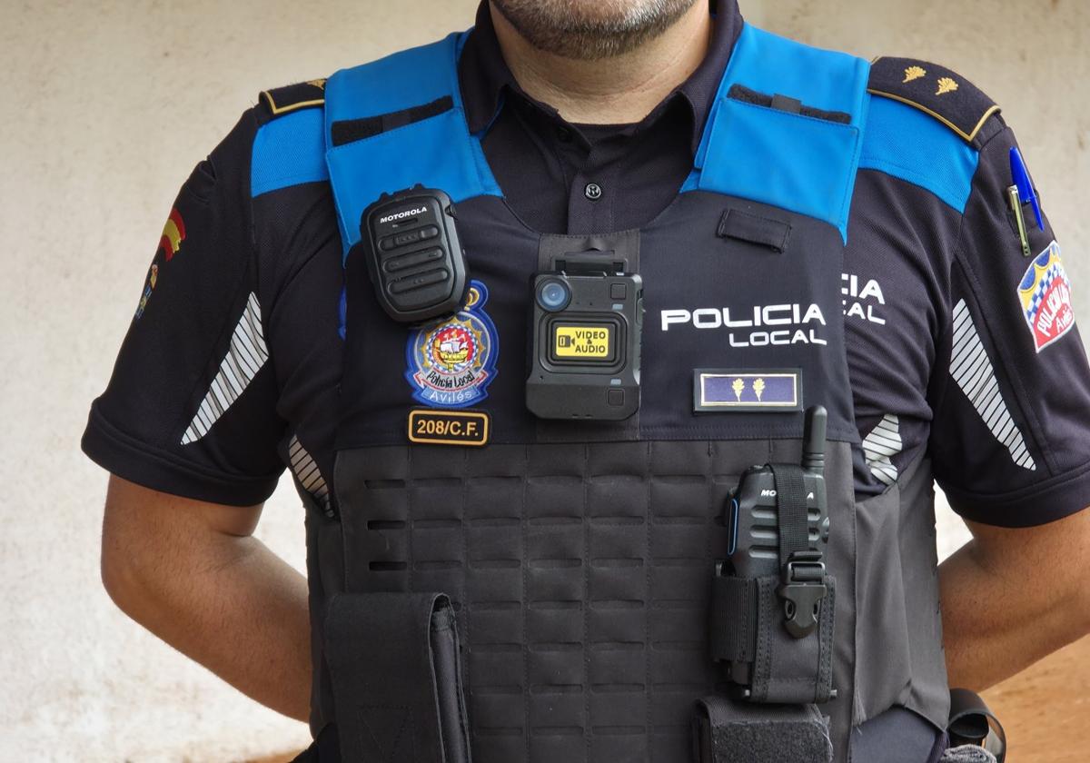 Las cámaras incorporadas al uniforme de la Policía Local.