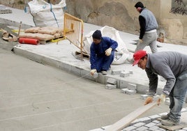 Trabajadores extranjeros, en una obra.