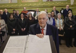 Salvador Cuervo, durante uno de los últimos homenajes que recibió.