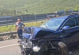 Estado en el que quedó el coche siniestrado.