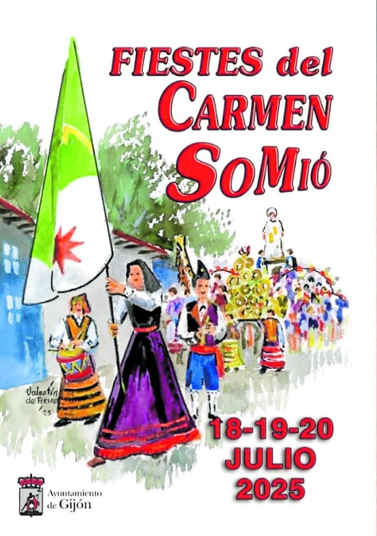 Imagen - Cartel de las fiestas del Carmen en Somió.