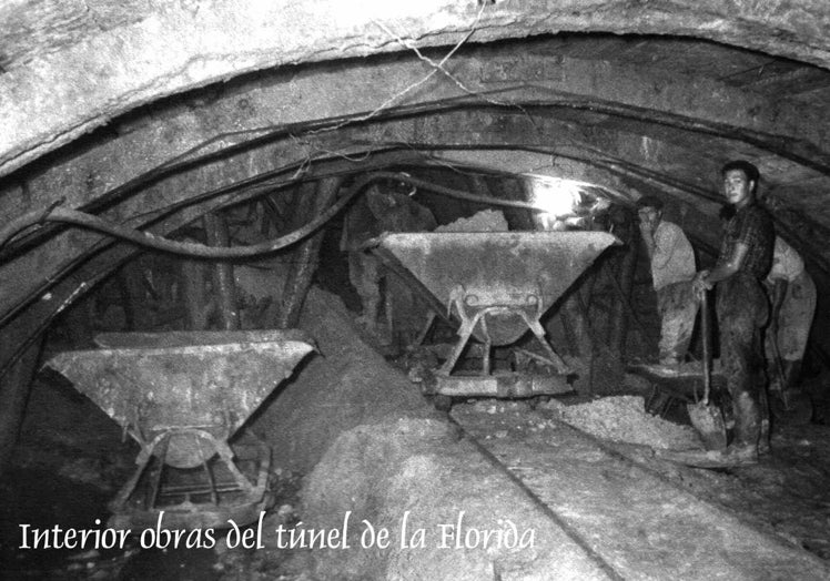 Los obreros, en el túnel de la Florida.