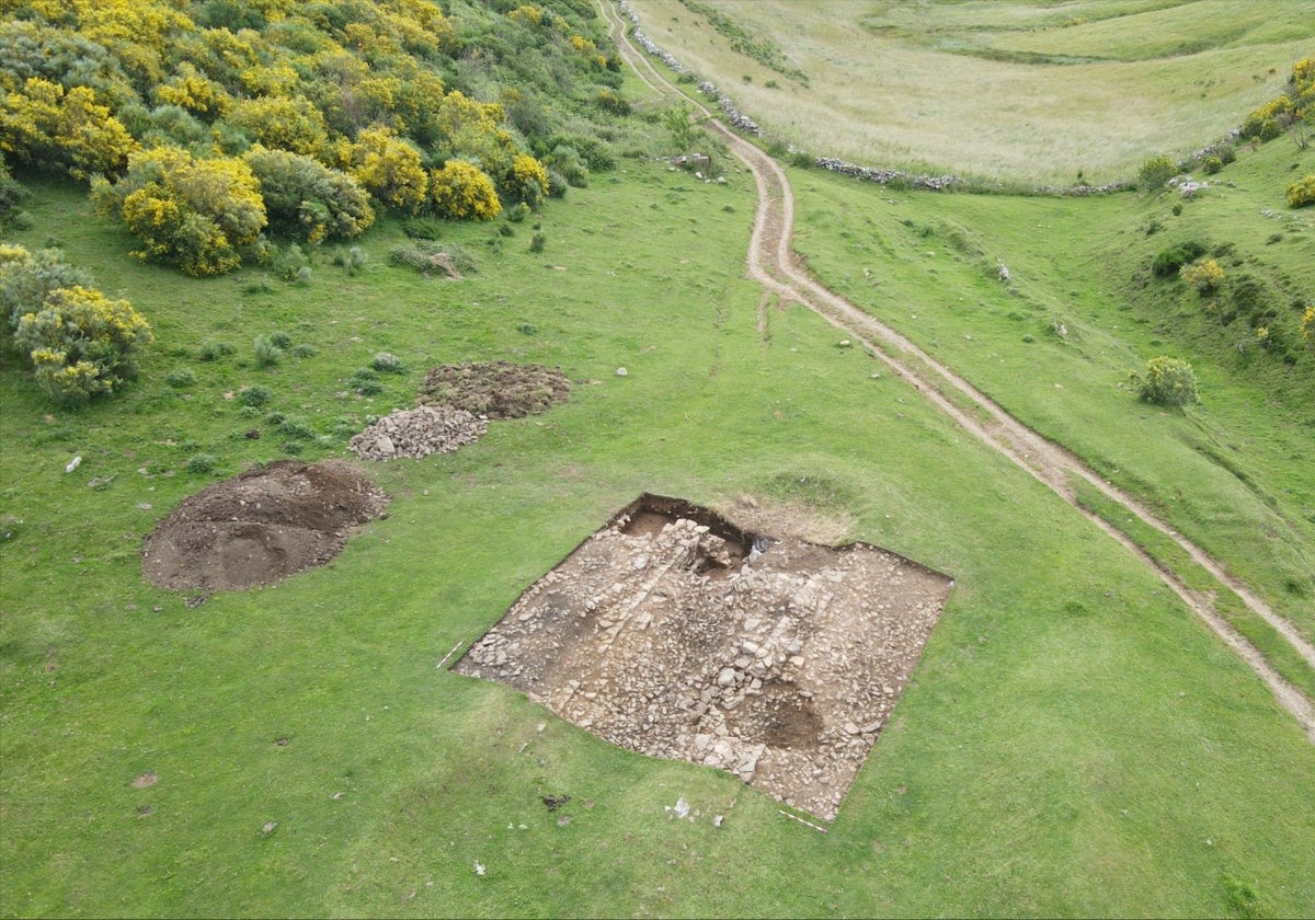 Imagen de la zona excavada.