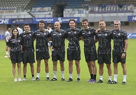 Silvia Fernández, Nacho Villar, Nico Pérez, Javi Rozada, Miguel Méndez, Hugo Laviana, Álex Garaot y Javier Serna, parte del cuerpo técnico.