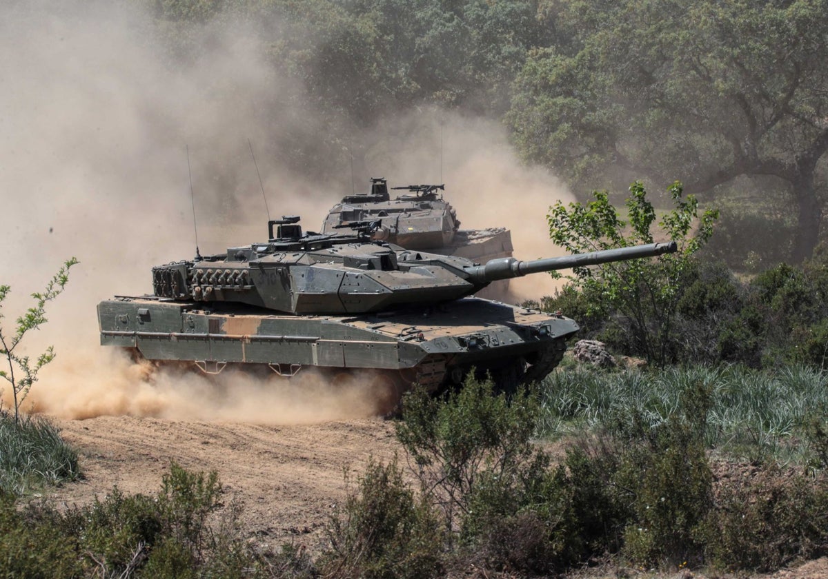 Carro de combate Leopard del Ejército de Tierra, fabricado en Trubia.