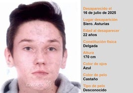 Buscan a un joven de 22 años desaparecido en Siero desde el 16 de julio