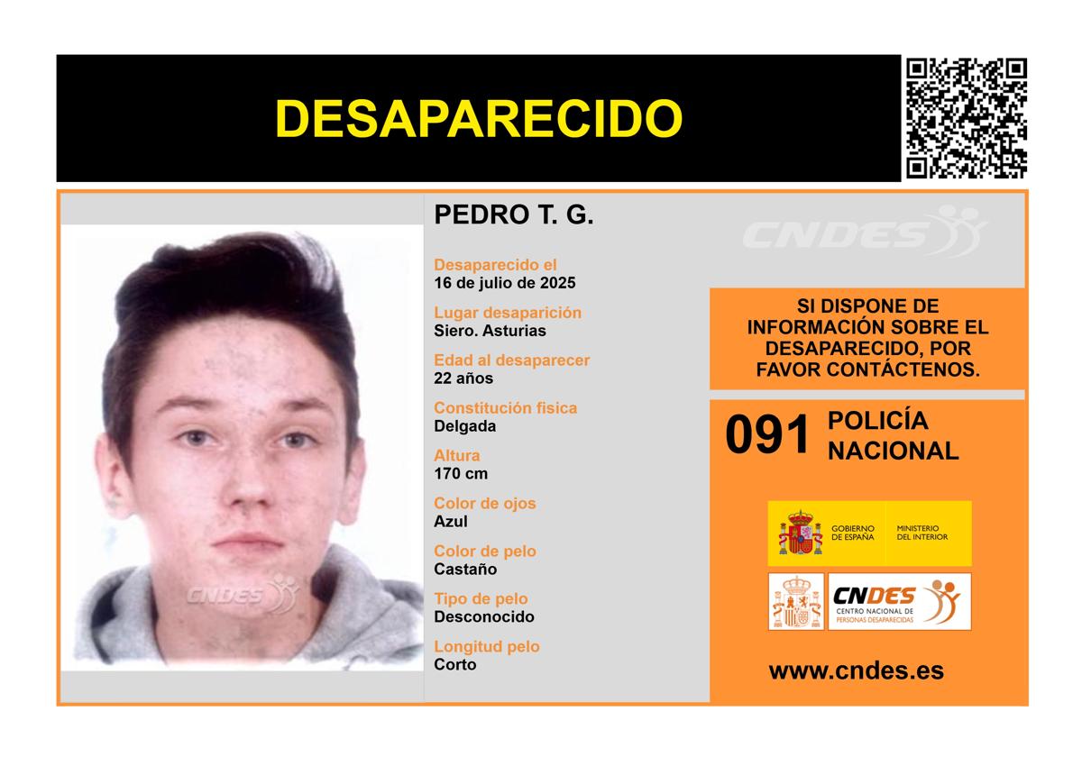 Buscan a un joven de 22 años desaparecido en Siero desde el 16 de julio