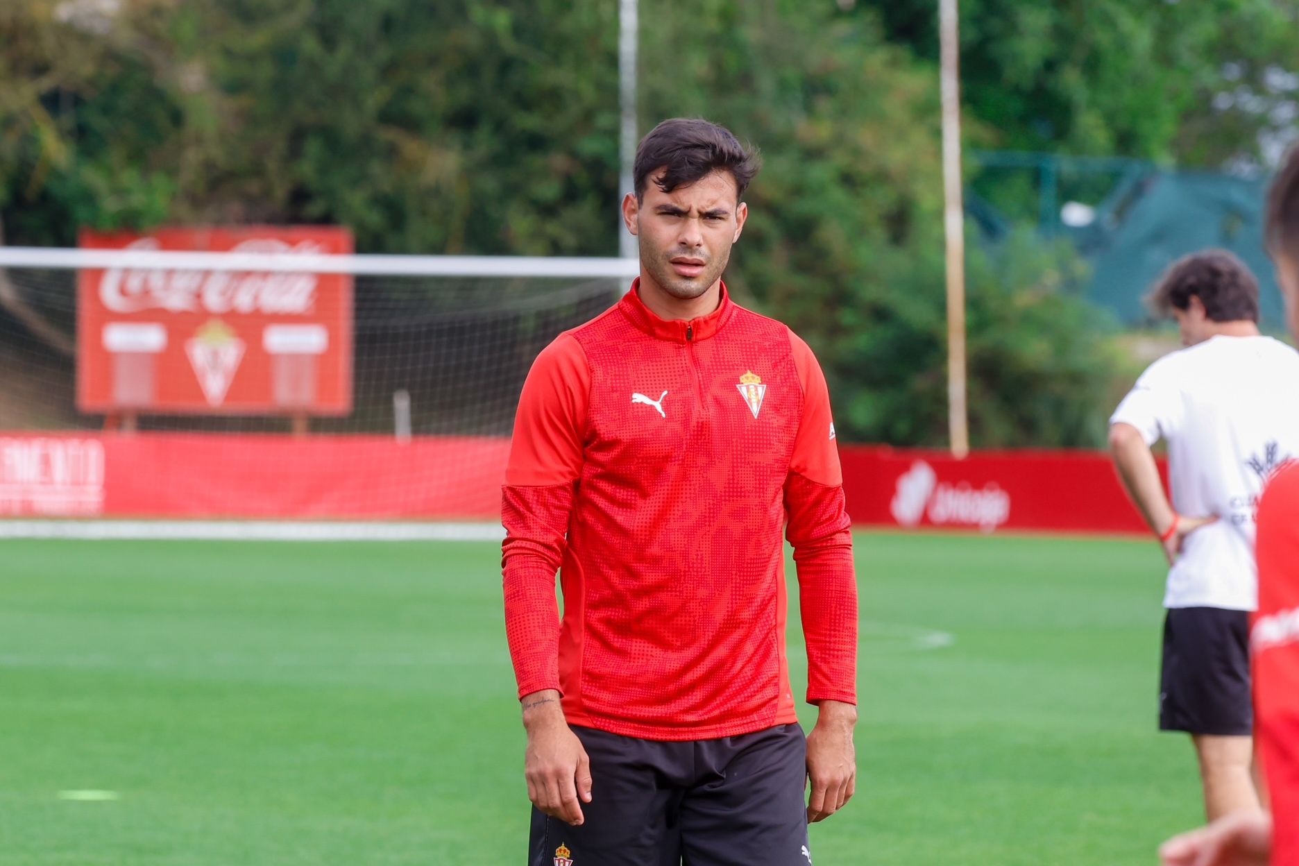 Diego Sánchez, durante el entrenamiento matinal del martes.