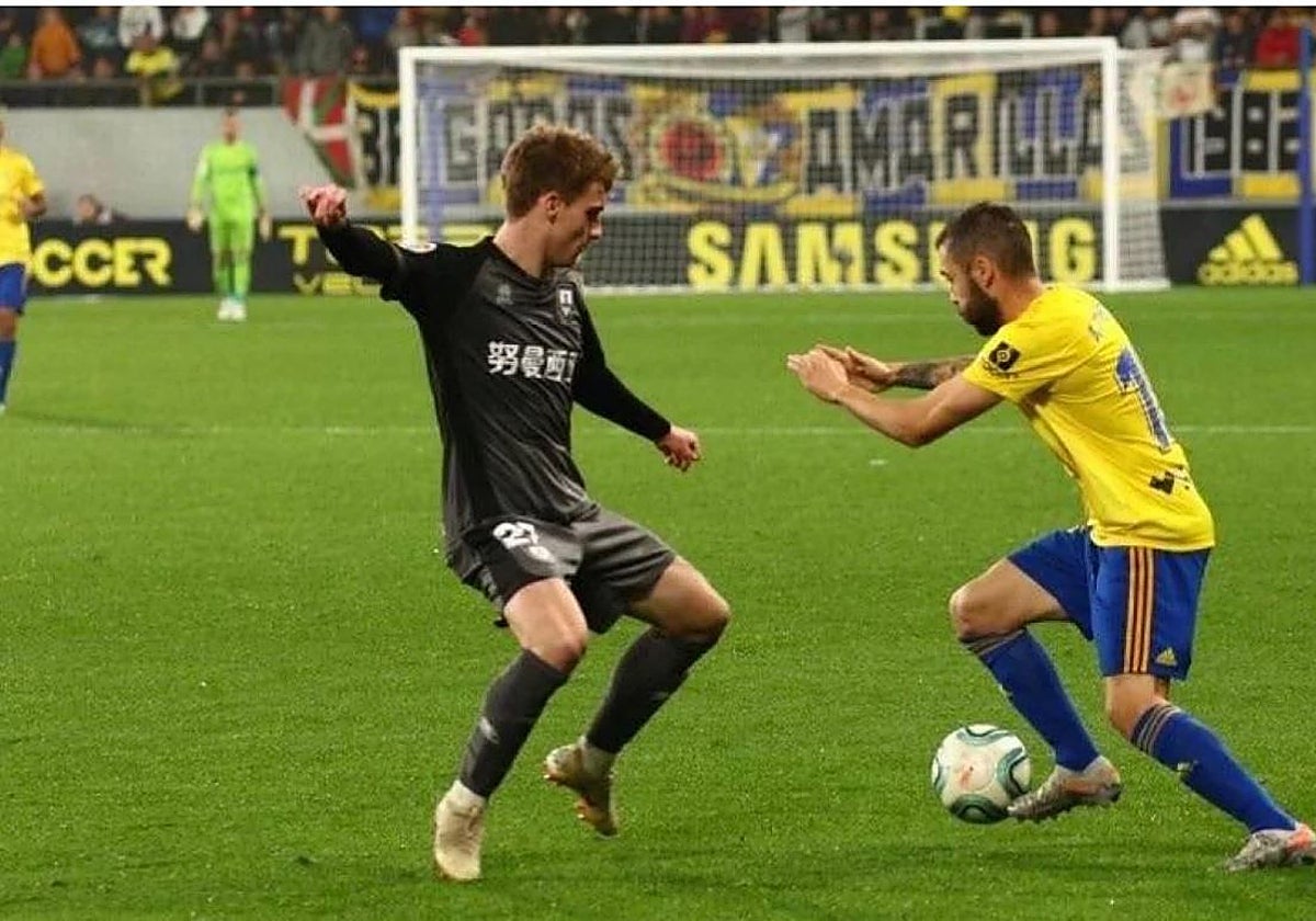 Vidorreta, con el Numancia en Segunda División.