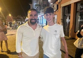 Dani Carvajal, de vacaciones en Asturias