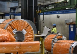 Instalaciones de Arcelor en Avilés.