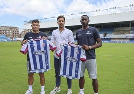 Raúl Rubio, Miguel Linares y Eze, en el Suárez Puerta.