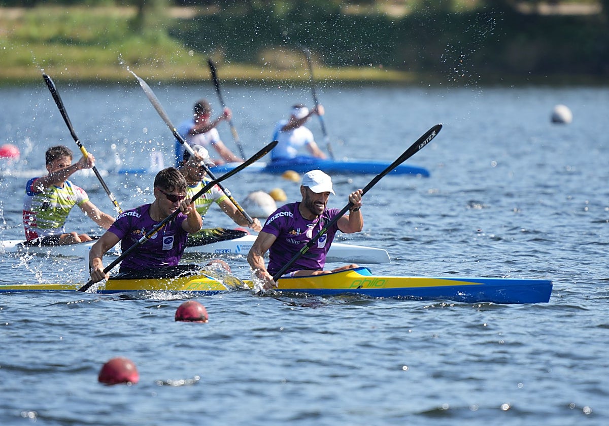 Llera y Bouzán, en una competición ayer, el último ensayo antes de la cita del próximo sábado.