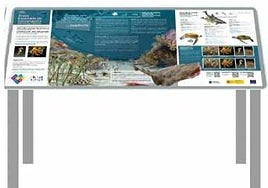 Reprodución del panel informativo que se instalará en el Puerto Deportivo de Gijón.