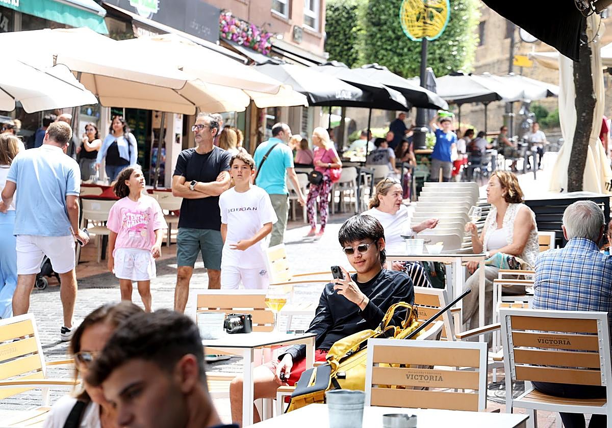 Las terrazas hosteleras de la calle Gascona.