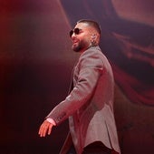 Maluma, durante un concierto en México.