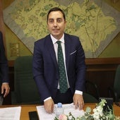 Gerardo Sanz, exalcalde de Llanera, en el Pleno de constitución del Ayuntamiento en 2023