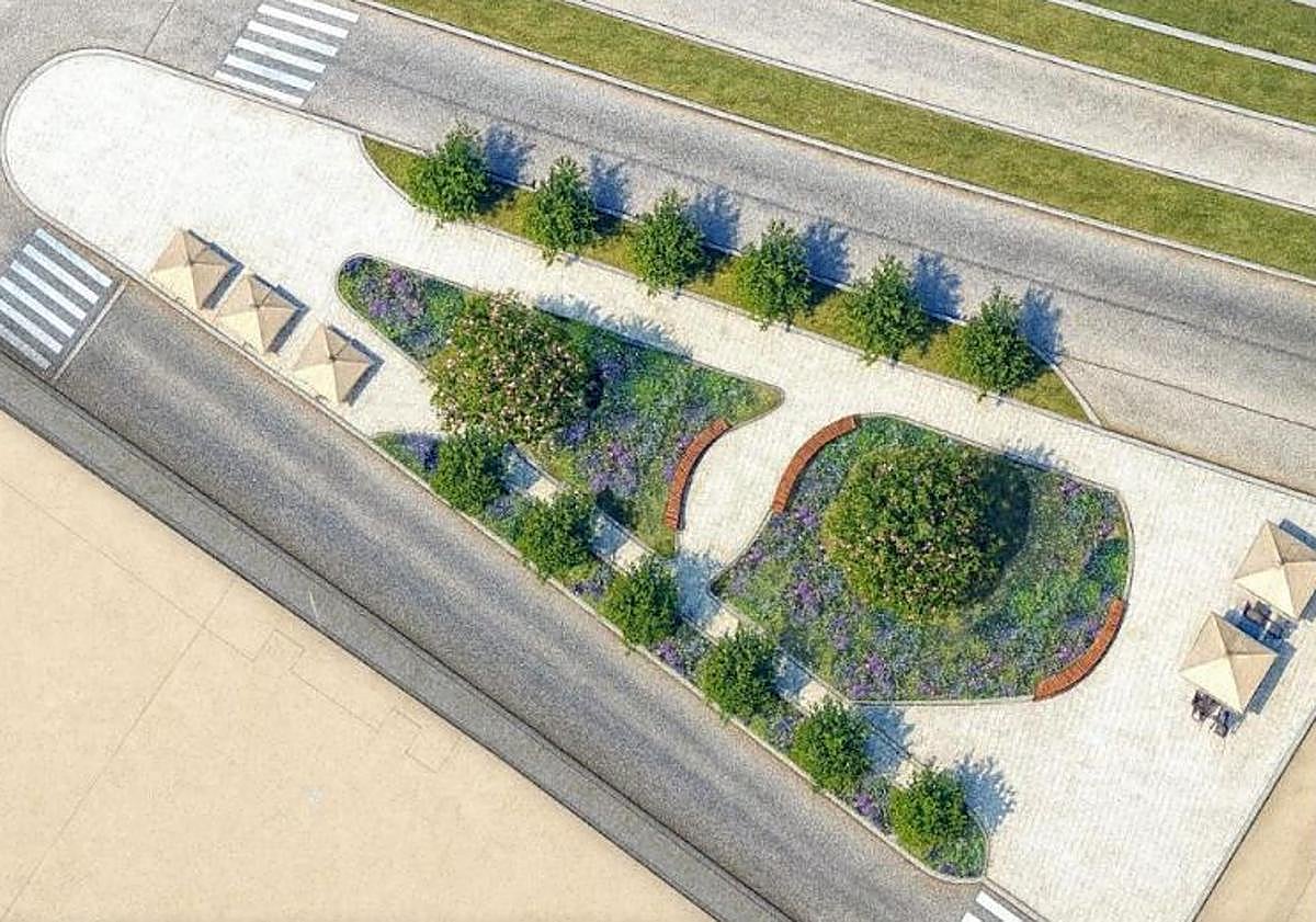 Imagen principal - Bocetos con las propuestas para las nuevas zonas verdes de las calles Ezcurdia, Emilio Tuya y Manso.