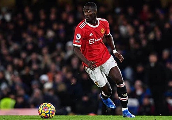 El defensa central Eric Bailly, que en las próximas horas se convertirá en jugador del Real Oviedo, con la camiseta del Manchester United.