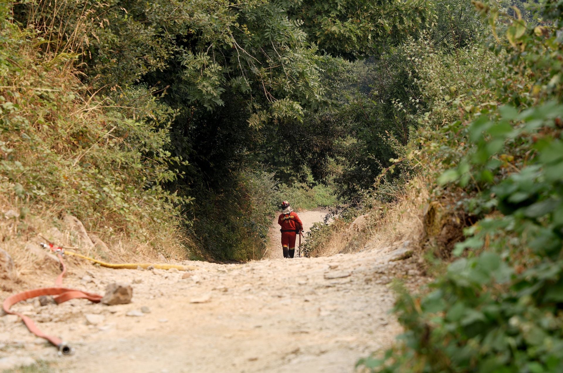 Incendio en Genestoso (Cangas del Narcea)
