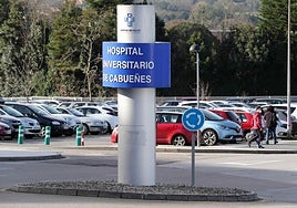 Accesos al Hospital de Cabueñes, en Gijón.
