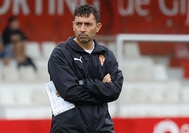 Asier Garitano, entrenador del Sporting del Gijón.