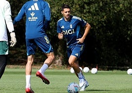 Josip Brekalo ya se estrenó este viernes con sus nuevos compañeros en El Requexón.