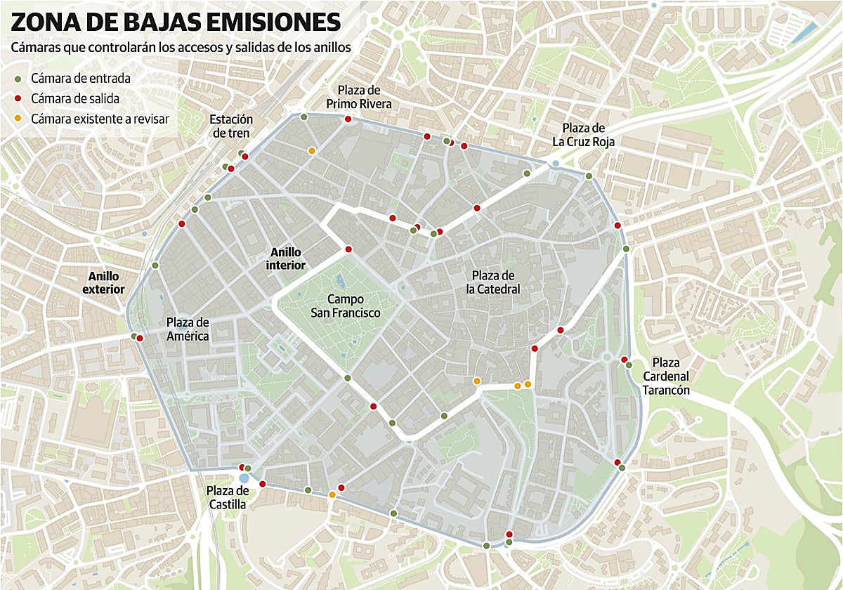 Los coches sin etiqueta podrán acceder a la Zona de Bajas Emisiones de Oviedo si estacionan en un parking