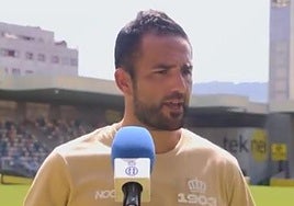 Dani Vidal atendió a los medios tras el partido.