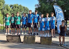 Podio de la Patrulla Infantil C1, con los asturianos Jorge Quiroga, Saúl Ávila y Lucas García en lo más alto.