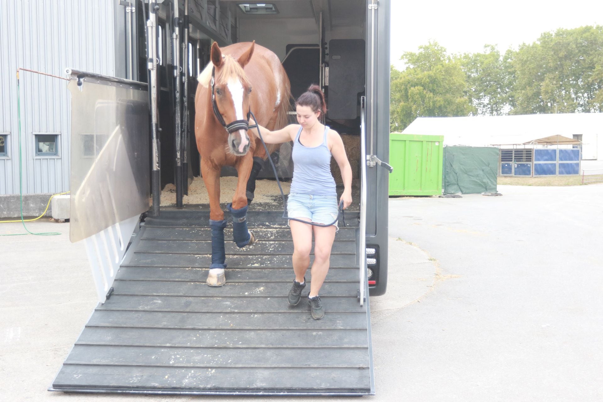 Las Mestas se pone a punto para que arranque su Concurso de Saltos Internacional