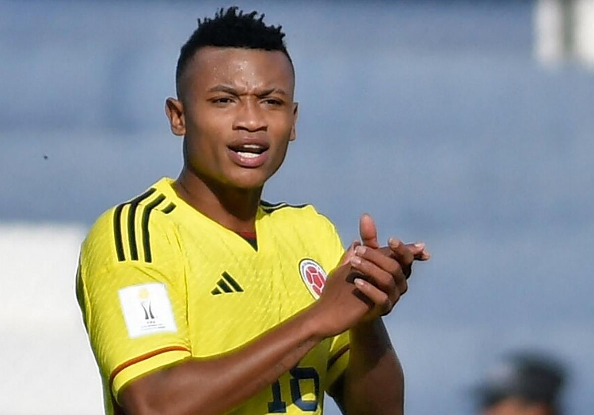 Cortes, en un partido con la Selección colombiana.