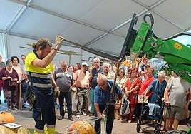 Pesaje de calabazas, uno de los actos más esperado en el certamen de la huerta