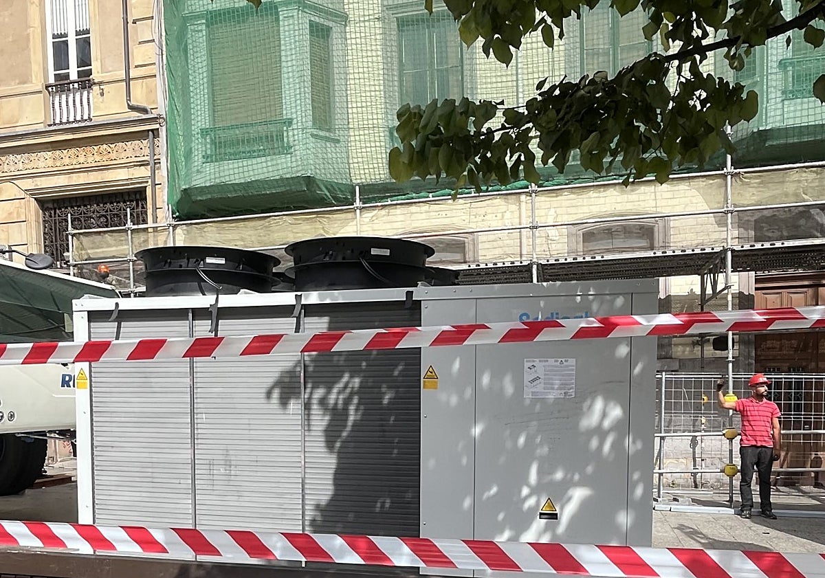 Imagen principal - Uno de los nuevos equipos de climatización. 