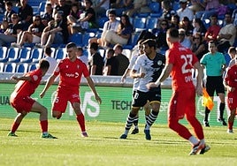 Osasuna Promesas, en el primer partido de Liga frente a Unionistas.