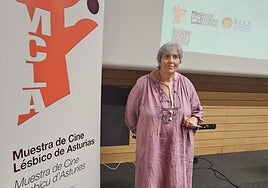Dulce Gallego, en la presentación de la película 'Ammonite'