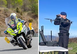 La Unidad Aérea de la Policía Nacional desplegará drones y la Guardia Civil, 59 motos.