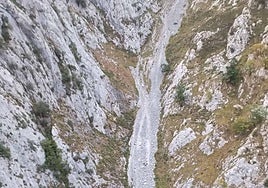 La zona en la que se encontraban los hombres rescatados.