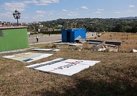 Los operarios de la empresa Ogensa ya han instalado casetas de obras y trasladado material a la parcela donde se construirá el Colegio de Educación Especial de Montecerrao.