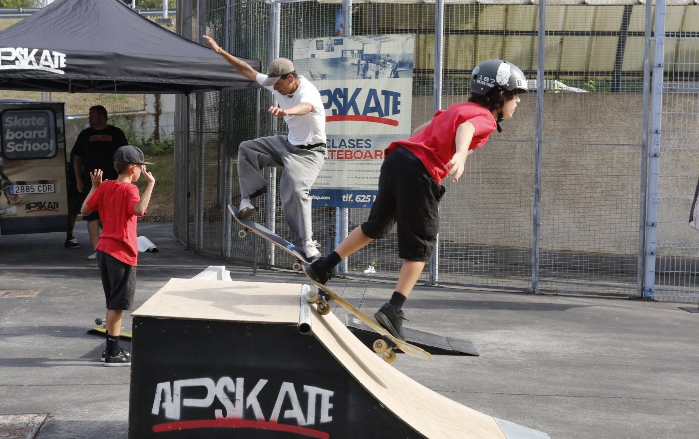 El skate formó parte de las fiestas de Versalles ayer.