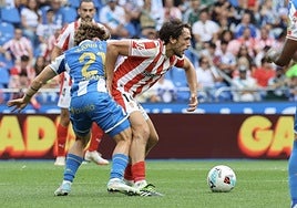 Un gol del Dépor en los últimos minutos rompe la racha de victorias del Sporting