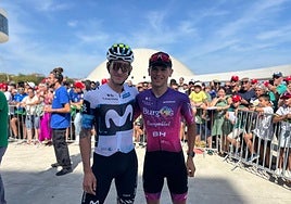 Iván García Cortina y Hugo de la Calle, ayer, en el Centro Niemeyer.