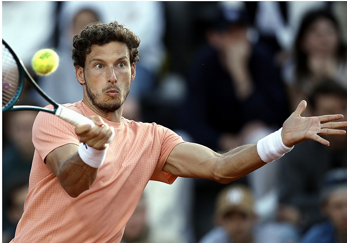 El tenista Pablo Carreño, durante un partido esta temporada.