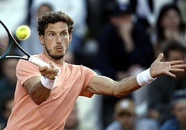 El tenista Pablo Carreño, durante un partido esta temporada.